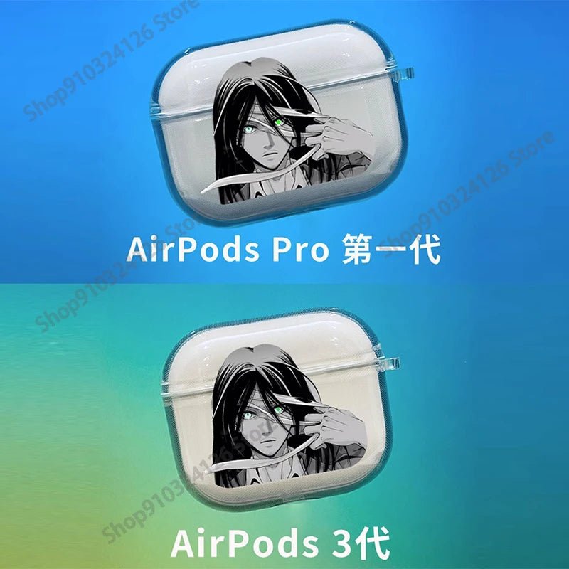 Étui AirPods attaque sur Titan pour Airpods 4 2 3 Pro 1 2, housse souple sans fil pour écouteurs Bluetooth, dessin animé - Bloopop