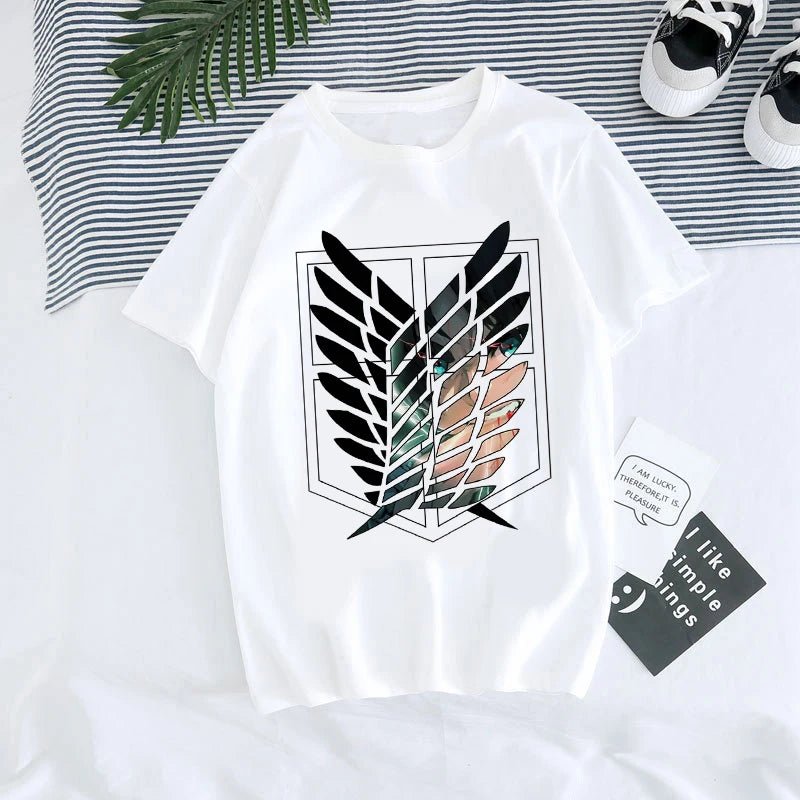 T-shirt Anime japonais hommes attaque sur Titan T-shirt unisexe Kawaii dessin animé Titan attaque graphique t-shirts mâle Harajuku hauts d'été - Bloopop