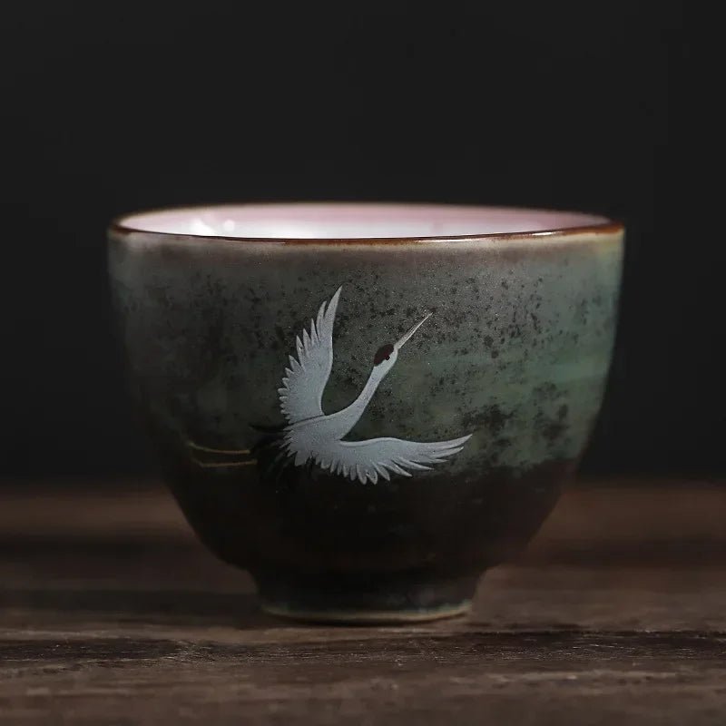 Tasse à café en céramique de Style japonais, 1 pièce, tasses à thé en porcelaine, simple, personnel, en poterie, verres à vin, à eau, vente en gros - Bloopop
