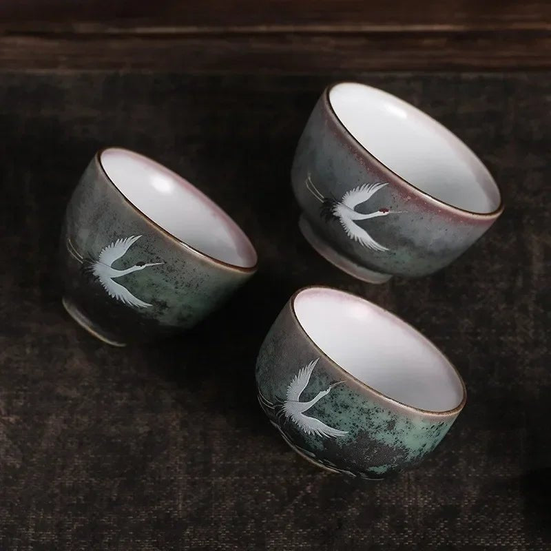 Tasse à café en céramique de Style japonais, 1 pièce, tasses à thé en porcelaine, simple, personnel, en poterie, verres à vin, à eau, vente en gros - Bloopop