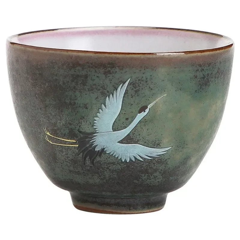 Tasse à café en céramique de Style japonais, 1 pièce, tasses à thé en porcelaine, simple, personnel, en poterie, verres à vin, à eau, vente en gros - Bloopop
