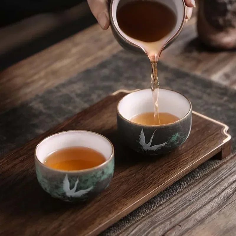 Tasse à café en céramique de Style japonais, 1 pièce, tasses à thé en porcelaine, simple, personnel, en poterie, verres à vin, à eau, vente en gros - Bloopop