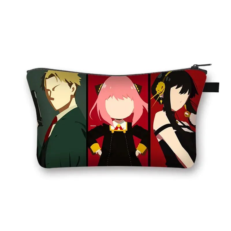 Trousse à cosmétiques de famille Spy X Anime pour femmes, petit porte - rouge à lèvres, bijoux en poudre, cadeau de maquillage, Harajuku Spy Family - Bloopop