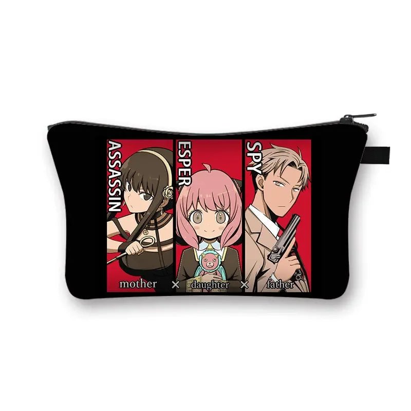 Trousse à cosmétiques de famille Spy X Anime pour femmes, petit porte - rouge à lèvres, bijoux en poudre, cadeau de maquillage, Harajuku Spy Family - Bloopop