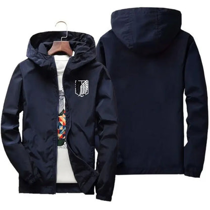 🔥-35% | Only 100 stocks! Cosplay Attack on Titan Jacket Men (40kg-115kg) - Lightweight &amp; Breathable for Hiking