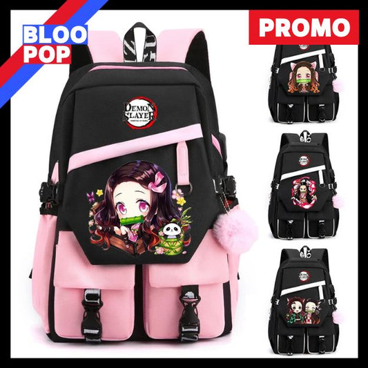 Sac à Dos Demon Slayer - Cartable Anime pour Collège/Lycée - Idée Cadeau Ados