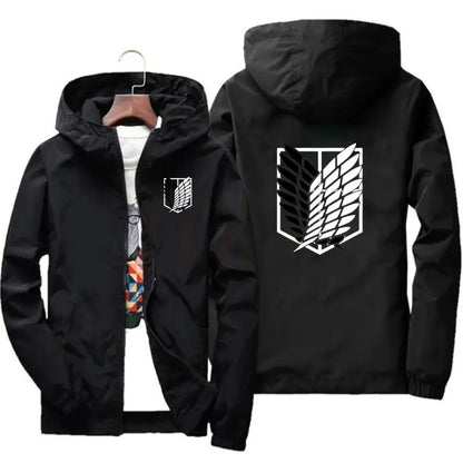 🔥-35% | Only 100 stocks! Cosplay Attack on Titan Jacket Men (40kg-115kg) - Lightweight &amp; Breathable for Hiking