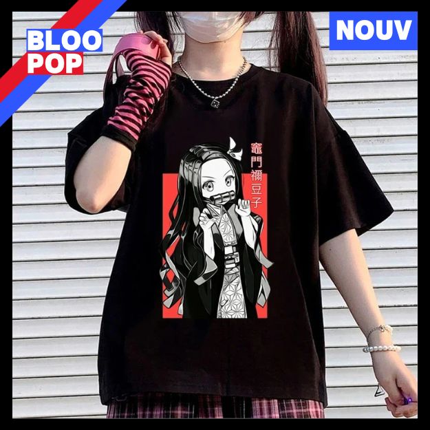 T-shirt Demon Slayer Femme - Nezuko & Tanjirô -Tendance Manga