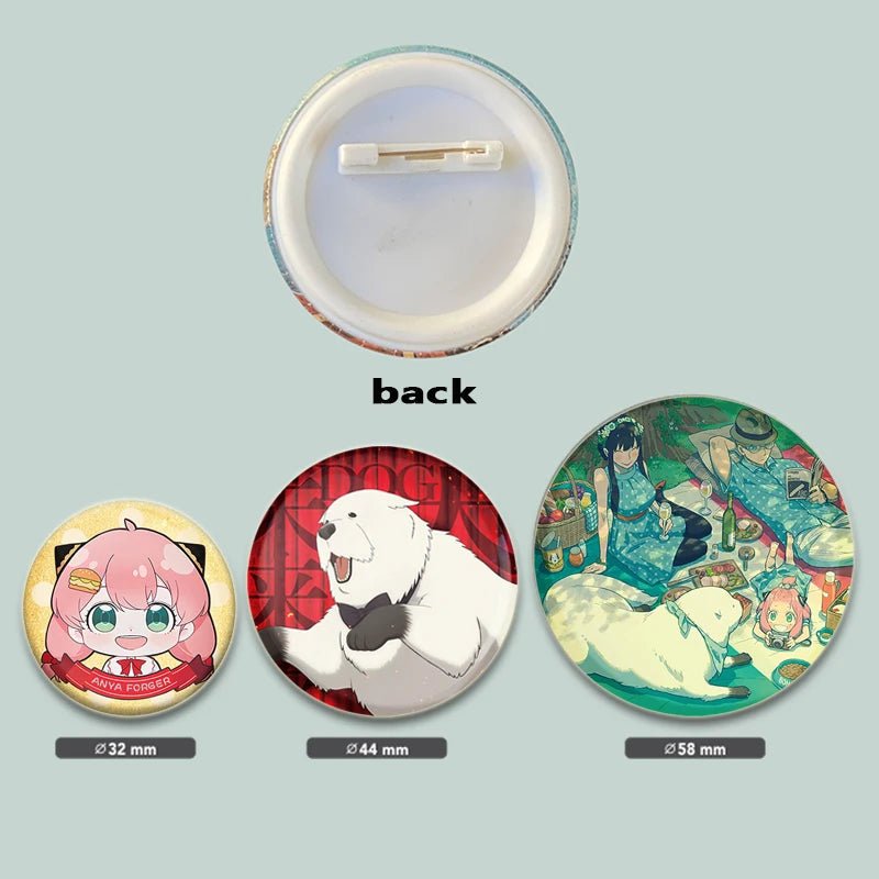 32/44/58mm mignon Anime espion X famille émail broches tête mignonne épinglettes dessin animé Badge sac à dos chapeau bijoux accessoires cadeau - Bloopop