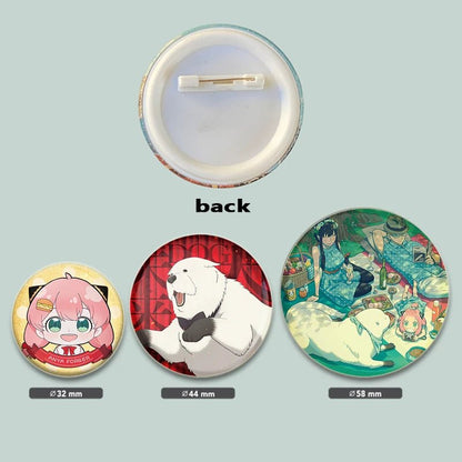 32/44/58mm mignon Anime espion X famille émail broches tête mignonne épinglettes dessin animé Badge sac à dos chapeau bijoux accessoires cadeau - Bloopop