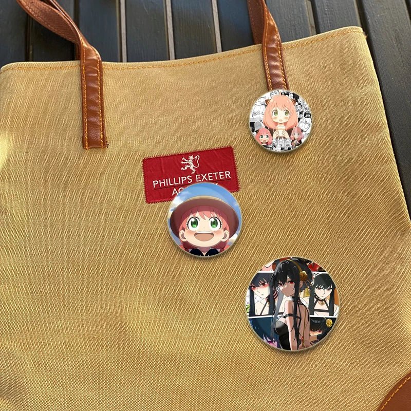 32/44/58mm mignon Anime espion X famille émail broches tête mignonne épinglettes dessin animé Badge sac à dos chapeau bijoux accessoires cadeau - Bloopop