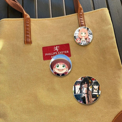 32/44/58mm mignon Anime espion X famille émail broches tête mignonne épinglettes dessin animé Badge sac à dos chapeau bijoux accessoires cadeau - Bloopop