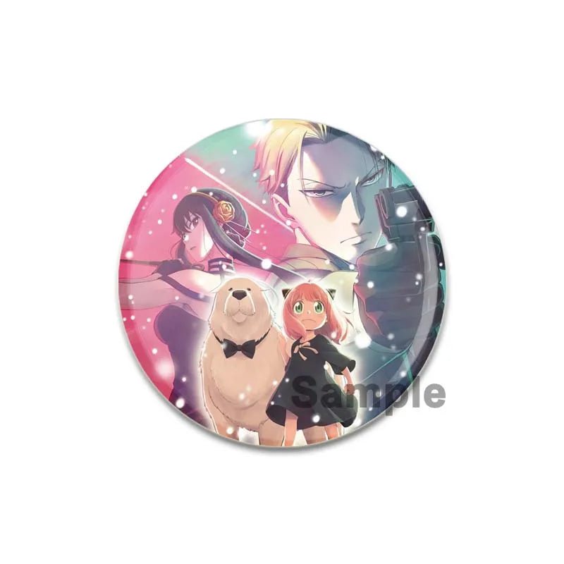 32/44/58mm mignon Anime espion X famille émail broches tête mignonne épinglettes dessin animé Badge sac à dos chapeau bijoux accessoires cadeau - Bloopop