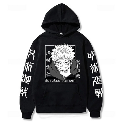 Japon Anime Jujutsu Kaisen hommes sweat à capuche pour femme Satoru Gojo sweat-shirt ample unisexe automne chaud décontracté Streetwear