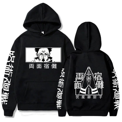 Japon Anime Jujutsu Kaisen hommes sweat à capuche pour femme Satoru Gojo sweat-shirt ample unisexe automne chaud décontracté Streetwear
