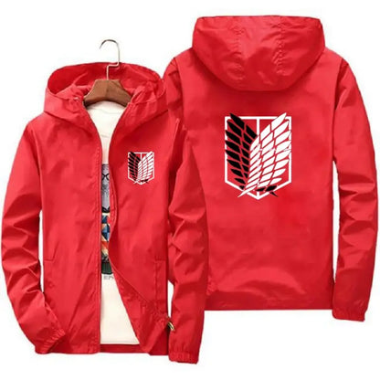 🔥-35% | Only 100 stocks! Cosplay Attack on Titan Jacket Men (40kg-115kg) - Lightweight &amp; Breathable for Hiking