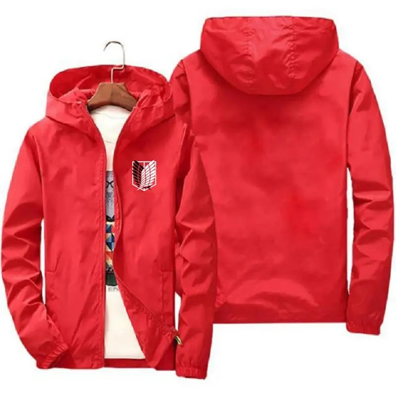 🔥-35% | Only 100 stocks! Cosplay Attack on Titan Jacket Men (40kg-115kg) - Lightweight &amp; Breathable for Hiking