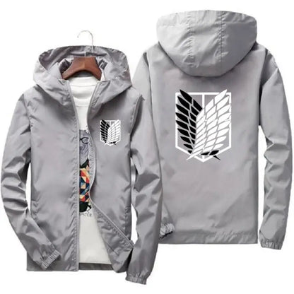 🔥-35% | Only 100 stocks! Cosplay Attack on Titan Jacket Men (40kg-115kg) - Lightweight &amp; Breathable for Hiking