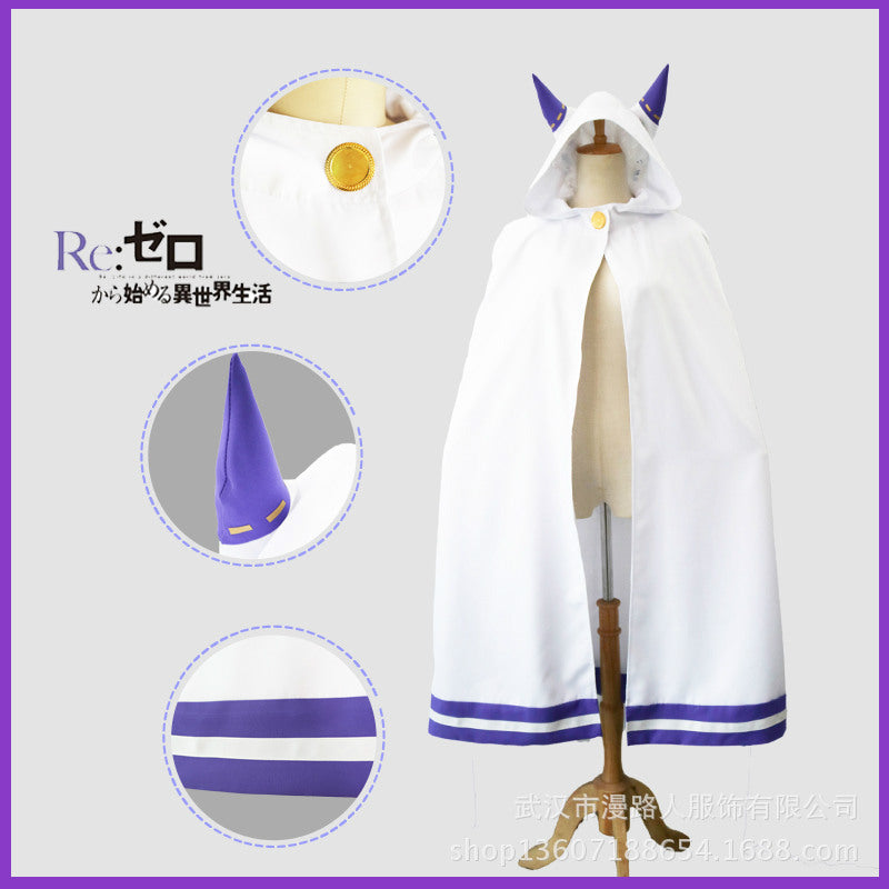 Costume Halloween Emilia Re:Zero - Tenue Femme Style Fantaisie