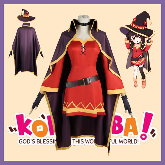 Costume Halloween Megumin KonoSuba - Tenue de Mage Style Anime