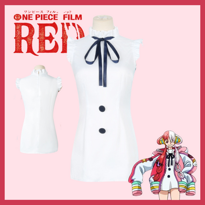 Tenue Cosplay UTA One Piece Red - Ensemble Veste et Perruque Style Manga