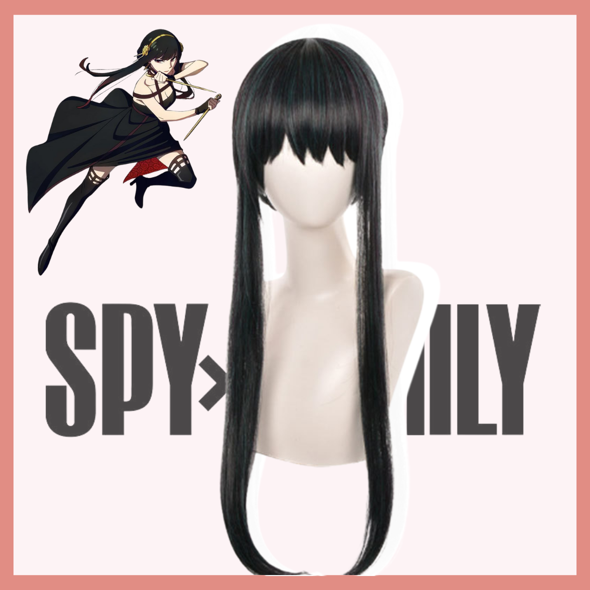 Costume Cosplay Yor Briar Spy x Family - Tenue Femme avec Perruque