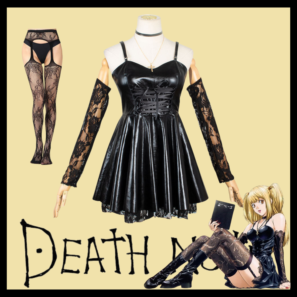 Costume Halloween Misa Amane Death Note - Tenue Gothique Style Anime