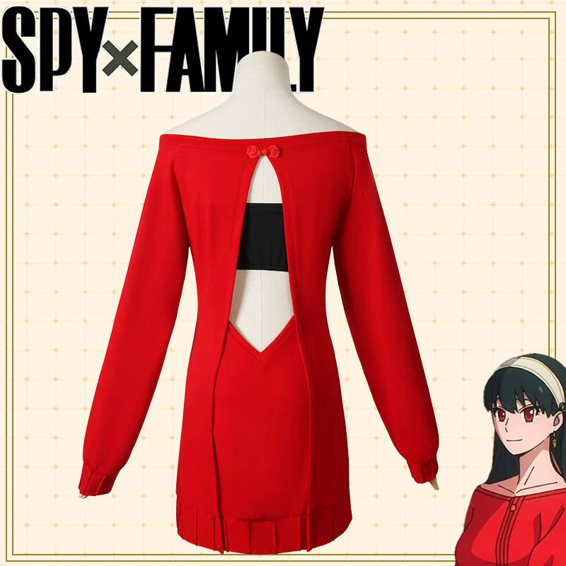 Costume Halloween Yor Forger Spy x Family - Pull Rouge et Robe Style Anime