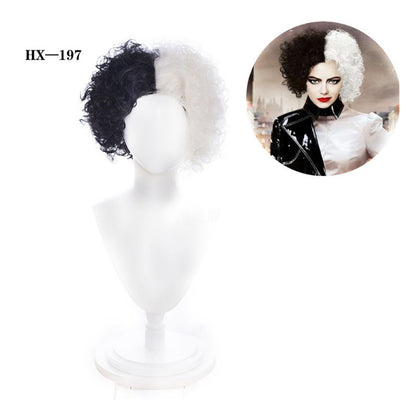 Costume Cruella De Vil Complet-Tenue Méchante Manteau Noir