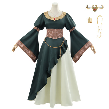 Costume Cosplay Éowyn Le Seigneur des Anneaux-Armure Rohan Vert Détaillée