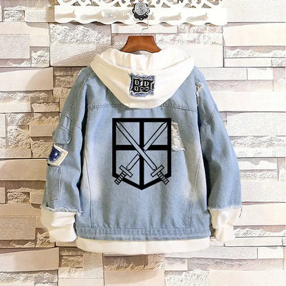 🔥 PROMO -35%! Eren Jäger Jacket Fanart Style - Cosplay Attack on Titan Scout Regiment⚠️Only 100 pieces available