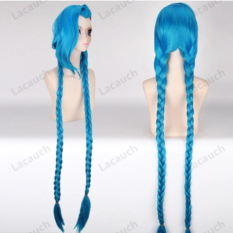 Costume Cosplay Jinx Arcane (League of Legends) - Tenue Femme Sexy avec Accessoires - Déguisement Halloween & Convention Manga