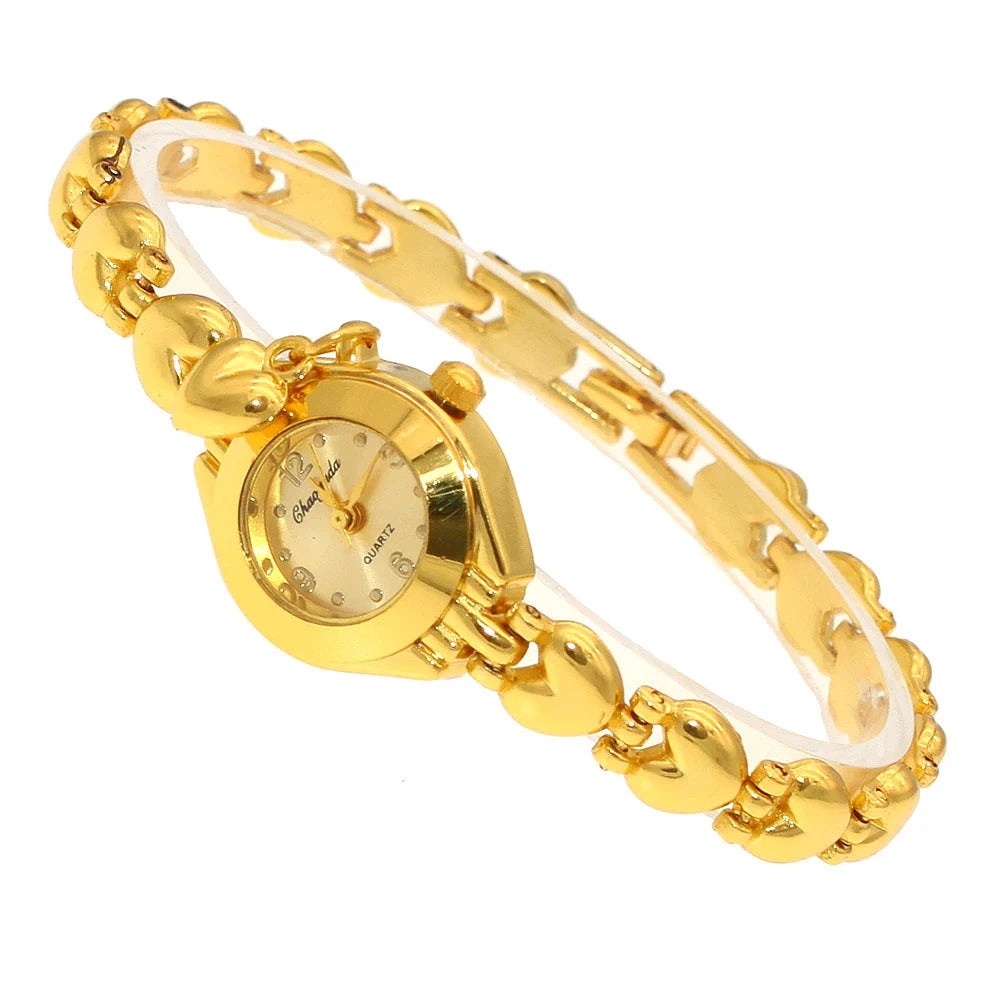 Mignon luxe femmes Bracelet montres mode femmes robe montre-Bracelet dames Quartz Sport or montre dropshipping