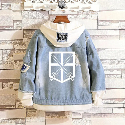 🔥 PROMO -35%! Eren Jäger Jacket Fanart Style - Cosplay Attack on Titan Scout Regiment⚠️Only 100 pieces available