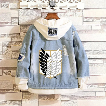 🔥 PROMO -35%! Eren Jäger Jacket Fanart Style - Cosplay Attack on Titan Scout Regiment⚠️Only 100 pieces available