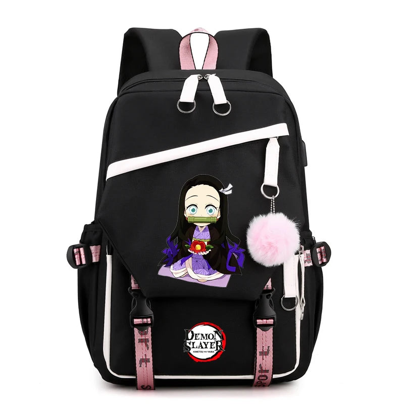 Démon Slayer sac à dos adolescente garçon retour à l'école sac à dos enfants sac d'école femmes sac à dos toile loisirs dessin animé Mochilas