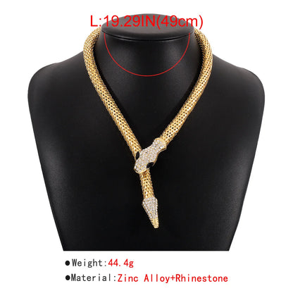 KMVEXO – collier magnétique serpent en cristal Punk pour femmes, chaîne serpent magnétique sur le cou, ras du cou, bijoux féminins, cadeau de concours de fête, 2023