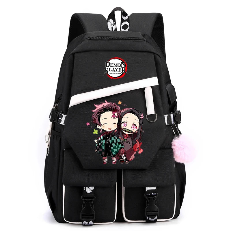 Sac à Dos Demon Slayer - Cartable Anime pour Collège/Lycée - Idée Cadeau Ados