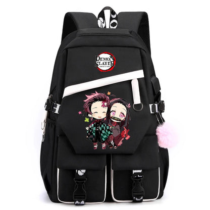 Sac à Dos Demon Slayer - Cartable Anime pour Collège/Lycée - Idée Cadeau Ados