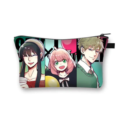 Spy X Anime Family Cosmetic Bag for Women Small Lipstick Holder Powder Jewelry Makeup Gift Harajuku Spy Family