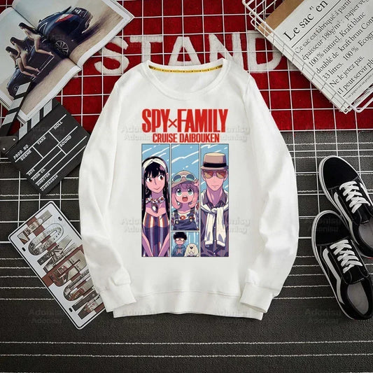 Spy Family Men's Hoodie, Spy X, Yor Forger, PVD, Loid Forger Bond, Harajuku Sweater, Anya Smug, Casual Clothing