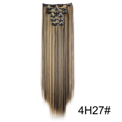 WIGSIN – Extension capillaire synthétique de 24 pouces, postiche longue et lisse en Fiber résistante à la chaleur, noire, brune, blonde, 6 pièces, pour femmes