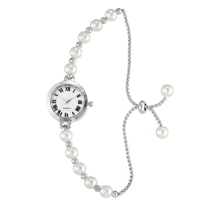 LUCKY FOX nouveau Style minimaliste Bracelet de perles femmes montre à Quartz à la mode petit disque conception lumière luxe bijoux femmes montre