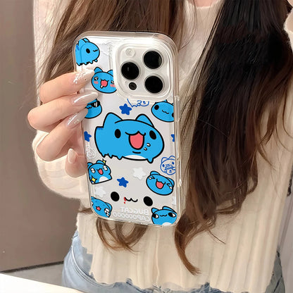 Coque de téléphone Bugcat Capoo, étui Transparent en Silicone résistant aux chocs, dessin animé mignon, pour iPhone 16 15 14 13 12 11 Pro Max 7 8 Plus XS Max