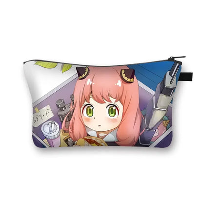 Spy X Anime Family Cosmetic Bag for Women Small Lipstick Holder Powder Jewelry Makeup Gift Harajuku Spy Family