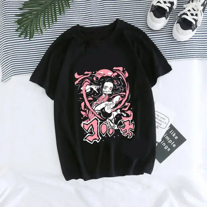 T-shirt Demon Slayer Femme - Nezuko & Tanjirô -Tendance Manga