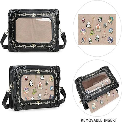 Lolita Itabag Shoulder Bag - Japanese Kawaii Style - Women's PU Leather - Customizable with Badges (DIY) - For Cosplay &amp; Daily