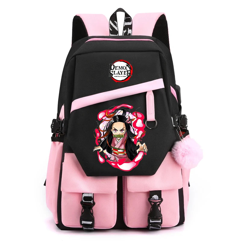 Sac à Dos Demon Slayer - Cartable Anime pour Collège/Lycée - Idée Cadeau Ados