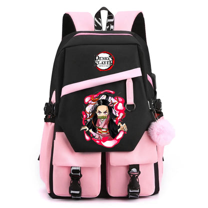 Sac à Dos Demon Slayer - Cartable Anime pour Collège/Lycée - Idée Cadeau Ados