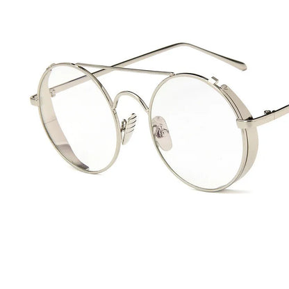 Anime Attack on Titan Zeke Jaeger Metal Steampunk Cosplay Goggles with Pio Mirror Retro Round Frame